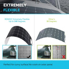 160 Watt 12 Volt Extremely Flexible Monocrystalline Solar Panel �� Ultra Lightweight, Ultra Thin, Up to 248 Degree Arc, for RV, Boats, Roofs, Uneven Surfaces