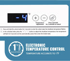 Chest Freezer 5.0Cubic Feet Deep Freezer Freestanding Freezers with 2 Removable Stainless Steel Basket, Mini Freezer Top Open Door Compact Freezer with Electronic Control 41℉ to -15℉BLACK