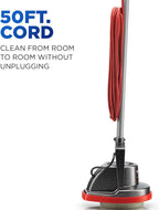 Commercial Orbiter Hard Floor Cleaner Machine, Multi-Purpose Floor Cleaning, Random Orbital Drive, Wide Cleaning Path, 50-Foot Long Cord, ORB550MC, Gray/Red-Oreck