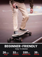 Caribou Electric Skateboard – 32 MPH, 26 Mile Range, Dual 1000W Motors, Longboard for Adults & Teens, 6-Month Warranty