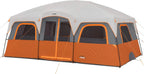 CORE Straight Wall Cabin Tents | 10 Person / 11 Person / 12 Person Large Multi Room Family Tents for Car Camping & Outdoor Adventures
