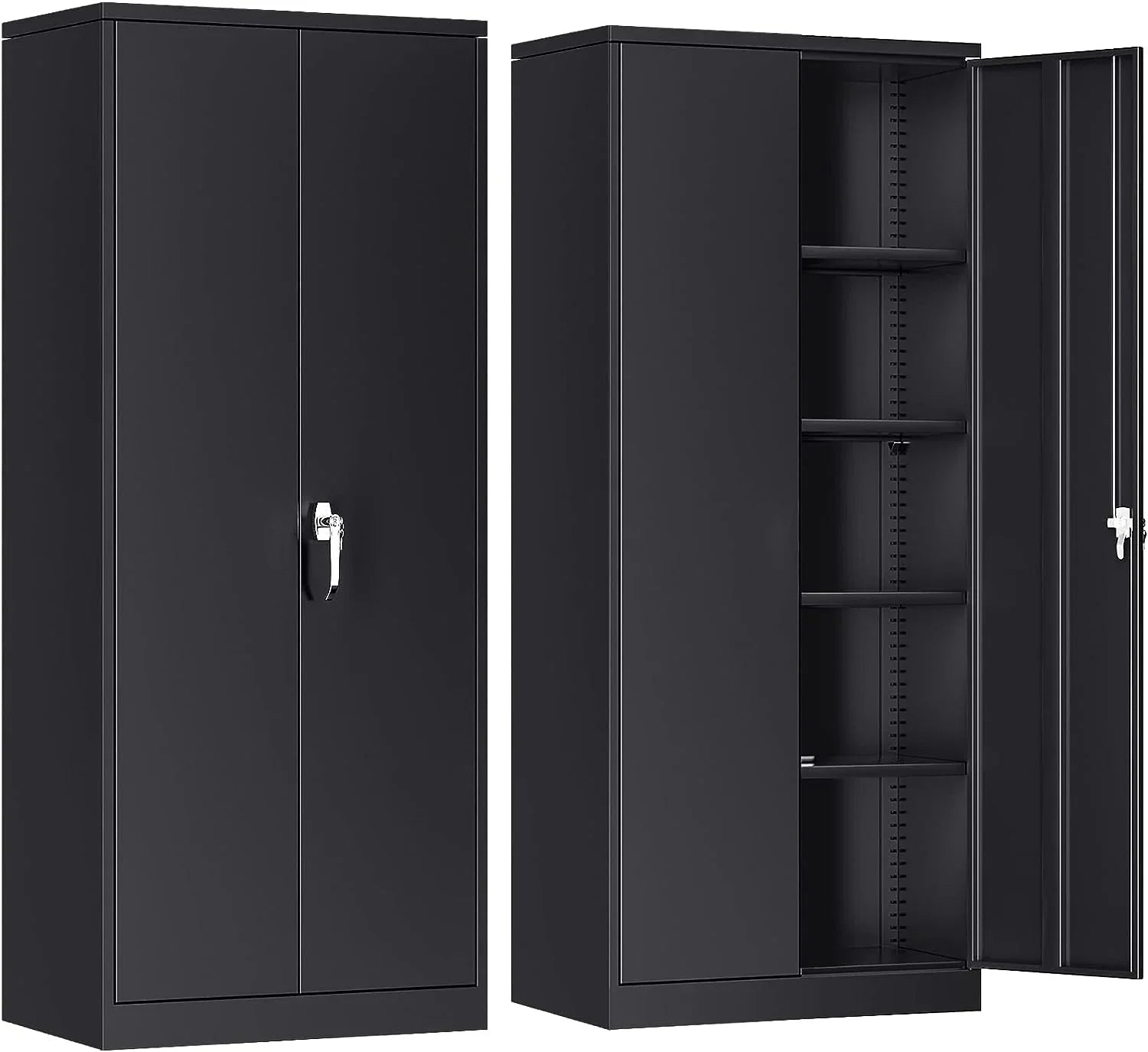 Atripark Metal Storage Cabinet with Lock, 72" Lockable Garage Tool Cabinet with Doors