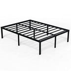 EMODA Queen Bed Frame No Box Spring Needed 18 Inch Heavy Duty Metal Tall Platform Bed Frame
