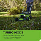60V 21锟斤拷 Cordless (Self-Propelled) Lawn Mower , 2 x 4.0Ah Batteries and Dual Port Rapid Charger