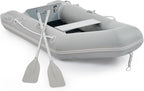 CREWORKS 7.5ft Inflatable Dinghy Boat, 2 Person 660lb Transom Sport Tender Boat with Pump Aluminum Oars Floor, Heavy Duty Inflatable Raft Kayak for Adults