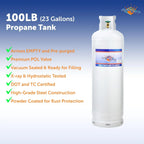 100Lb Steel Propane Tank Cylinder with Pol Valve