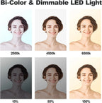 D50 LED Video Light Panel Lights 15.4", 2 Packs 45W 3000K-8000K Bi-Color Dimmable Photography Lighting, CRI 96+ Videography Lighting for Video Shooting/Gaming/Live Stream/Studio/Film