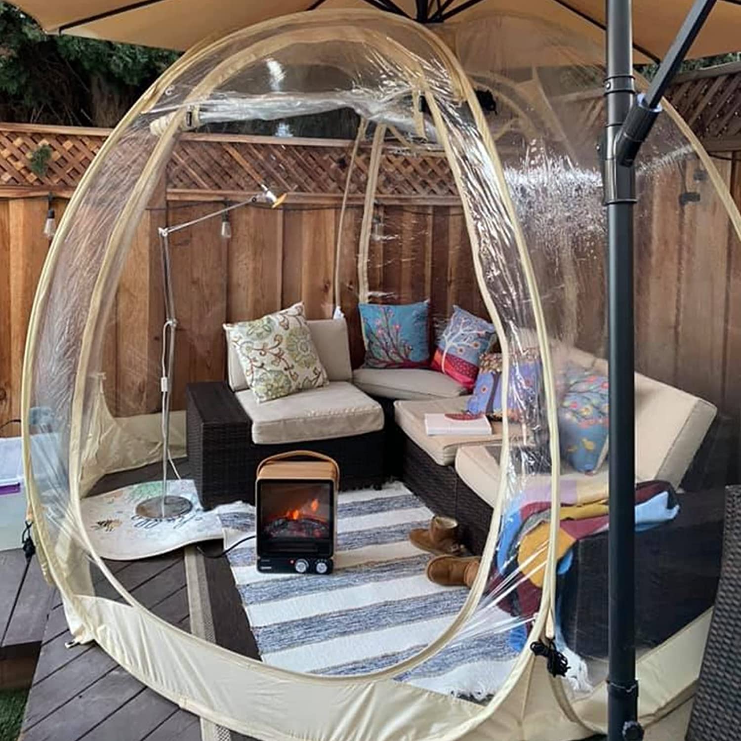 Bubble Tent Pop Up Gazebo, 8-10 Person Igloo Dome Garden Patio Canopy Shelter