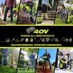 Ryobi 40V HP Brushless 21-in Self-Propelled AWD Lawn Mower �� Whisper Series �� Includes (2) 6.0Ah Batteries and Charger