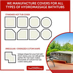 Premium Hot Tub Cover | Custom Made Replacement Spa Cover | Energy-Saving Hot Tub Covers Built for All Climates | 6, 5, or 4 inch Taper