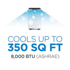 BLACK+DECKER 8,000 BTU Portable Air Conditioner up to 350 Sq.ft with Remote Control