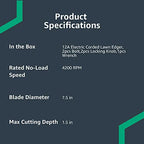 Denali 12 Amp 7.5" Double Edge Bladed Electric Corded Lawn Edger