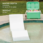 Classic White - in-Pool Chaise Lounger – Designed for Water Depths Up to 9” – Aqua Outdoors – Set of 2 – Compatible with All Pool Types - Poolside & Sun Deck Tanning