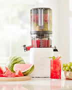 Nama J2 Cold Press Juicer �� Self Feeding for Hands Free Operation with Wide Mouth Hopper for Whole Recipe Loading, Zero Waste Masticating Juicer For More Juice, Less Pulp �� Easy Cleanup & Assembly: Home & Kitchen