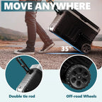 12 Volt Refrigerator, 53QT(50L) Electric Cooler, Portable Freezer 12V/24V DC 110-240V AC, 12V Fridge -4��~68��, 12V Cooler with Wheels & 2 Baskets for Travel, Truck, Boat, Camping