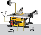 Table Saw for Jobsite, Compact, 8-1/4-Inch (DWE7485)