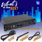 2-Channel Bluetooth Power Amplifier - 2000W Bridgeable Rack Mount Pro Audio Sound Wireless Home Stereo Receiver w/TRS XLR Input,LCD, Bridge Mode, Cooling Fan - Entertainment Speaker System