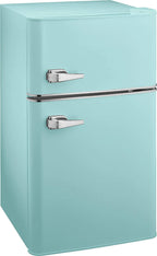 3.1 Cu. ft. Retro Mini Fridge with Top Freezer �� Cool Mint