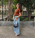 Women’s Irregular Collar Matte Satin Fashion Top – Elegant Short Sleeve Pullover Blouse