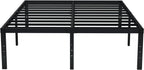 EMODA Queen Bed Frame No Box Spring Needed 18 Inch Heavy Duty Metal Tall Platform Bed Frame