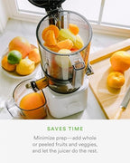 Nama J2 Cold Press Juicer �� Self Feeding for Hands Free Operation with Wide Mouth Hopper for Whole Recipe Loading, Zero Waste Masticating Juicer For More Juice, Less Pulp �� Easy Cleanup & Assembly: Home & Kitchen