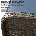 Latimer Wicker/Rattan 5 - Person Seating Group with Cushions