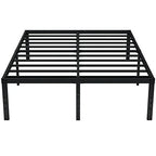 EMODA Queen Bed Frame No Box Spring Needed 18 Inch Heavy Duty Metal Tall Platform Bed Frame