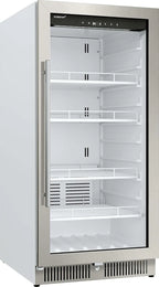 EdgeStar VBM101 22" Wide 10.1 Cu. Ft. Commercial Beverage Merchandiser – Stainless Steel, Temp Alarm, Reversible Door