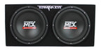MTX 12" Dual Loaded Car Subwoofer w/Sub Box, Amplifier, & QPower Wiring Kit