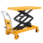 APOLLOLIFT Hydraulic Lift Table Cart – 770 lbs Capacity, 51" Max Height, Double Scissor Lift with Safety Guard & 4 Wheels
