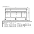 Husky 72 in. 18-Drawer Mobile Workbench with Solid Wood Top in Gloss Blue