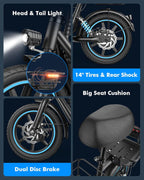Electric Scooter with Large Basket, 550W Motor