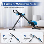 Ab Workout Equipment, Adjustable Ab Trainer Machine for Abs Workout at Home Gym, Foldable, Knee Protection, Abdominal Trainer for Stomach Workout