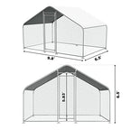 Chicken Coop Large Metal Chicken House/Pen for 6/10 Chickens Poultry Cage