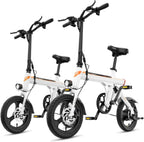 EB3 Electric Bike Adults 21mph, 500W Peak Motor, 270Wh Battery, Rear Suspension, 3 Levels Assist, 14" Folding Ebike for Adults and Teens, Complies to UL2849