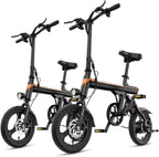 EB3 Electric Bike Adults 21mph, 500W Peak Motor, 270Wh Battery, Rear Suspension, 3 Levels Assist, 14" Folding Ebike for Adults and Teens, Complies to UL2849