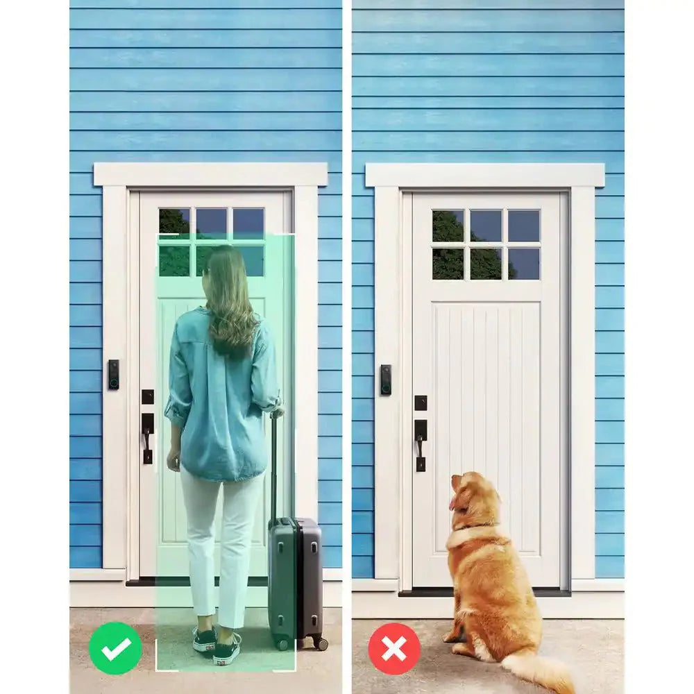 Security Video Doorbell 2K Wi-Fi Wireless Smart Video Camera with Chime �� Black