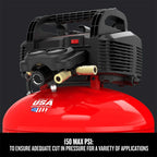 Craftsman 6 Gallon Pancake Air Compressor, Oil-Free, 150 PSI, Portable with Accessory Kit