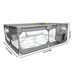 Baby Playpen with Mat 75"*59", Extra Large Playpen for Babies and Toddlers with Storage Bag, BPA-Free, Non-Toxic, Safe No Gaps Playards for Babies, Sturdy Safety Play Yard for Indoor Outdoor Fun, Grey