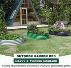2Pcs Galvanized Raised Garden Bed Kit, 10×4×1ft Galvanized Planter Raised Garden Boxes Outdoor, Oval Large Metal Raised Garden Beds for Vegetables…………