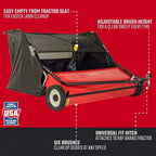 CMXGZBF7124546 52 Tow Lawn Sweeper, Black
