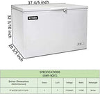 Commercial Top Chest Freezer 7 Cu. Ft - Deep Ice Cream Freezer with Wire Storage Basket, Solid Door, for Groceries, Kitchen, Restaurant White