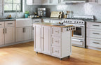 Homestyles Dolly Madison Mobile Kitchen Island Cart, Drop Leaf Breakfast Bar