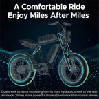 AKEZ Electric Bike for Adults - 1000W 28mph Moped Ebike with 48V 13A Removable Battery, Up to 94 Miles All Terrain Off Road E-Bike with 20*4.0" Fat Tire,Full Suspension,7-Speed UL Certified