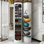 Large-capacity multi-layer rotating disinfection shoe cabinet [with mirror + deodorizer]
