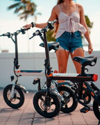 EB3 Electric Bike Adults 21mph, 500W Peak Motor, 270Wh Battery, Rear Suspension, 3 Levels Assist, 14" Folding Ebike for Adults and Teens, Complies to UL2849