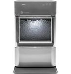 Countertop Nugget Ice Maker | Ice Machine with WiFi Connectivity | Smart Home Kitchen Essentials | Black Stainless