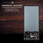 18 Bottle Compressor Wine Cooler Refrigerator w/Lock, Large Freestanding Wine Cellar For Red, White, Champagne or Sparkling Wine, 41f-64f Digital Temperature Control Fridge Glass Door Black