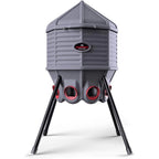80lb Poultry Feeder, Adjustable Height, UV Stable, Weather Resistant, 8 Ports, Made in USA