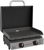 Blackstone 1666 22” Tabletop Griddle with Stainless Steel Faceplate, Powder Coated Steel, Black